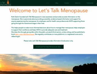 letstalkmenopause.co.uk screenshot