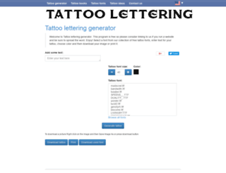 lettering-tattoos.com screenshot