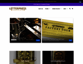 letterpresschocolate.com screenshot