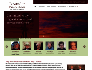 levanderfuneralhomes.com screenshot