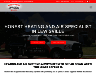 lewisvilleairconditioning.com screenshot