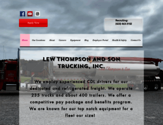 lewthompsontrucking.com screenshot