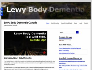 lewybodydementia.ca screenshot
