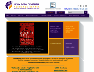 lewybodyresourcecenter.org screenshot