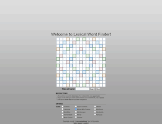 lexicalwordfinder.com screenshot