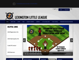 lexingtonlittleleague.com screenshot