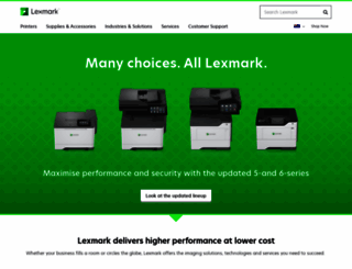 lexmark.com.au screenshot