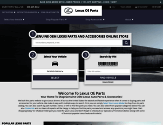 lexusoeparts.com screenshot