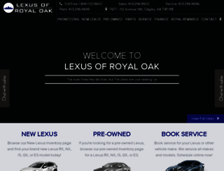 lexusofroyaloak.dealereprocess.com screenshot