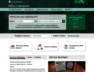 lib.msu.edu screenshot
