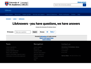 libanswers.st-andrews.ac.uk screenshot