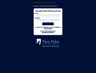libdatabase.newpaltz.edu screenshot
