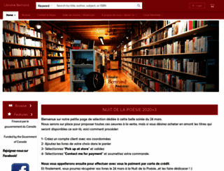 librairiebertrand.com screenshot
