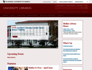libraries.cua.edu screenshot