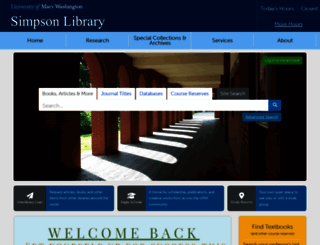 libraries.umw.edu screenshot