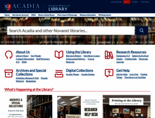 library.acadiau.ca screenshot