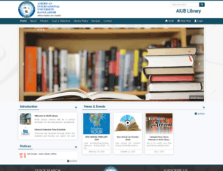 library.aiub.edu screenshot