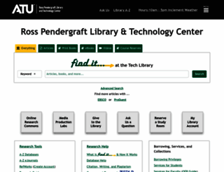 library.atu.edu screenshot