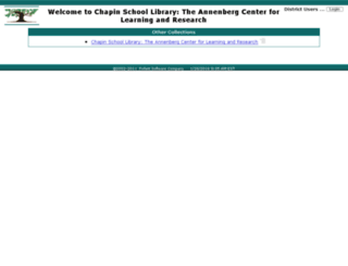 library.chapin.edu screenshot