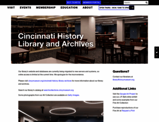 library.cincymuseum.org screenshot