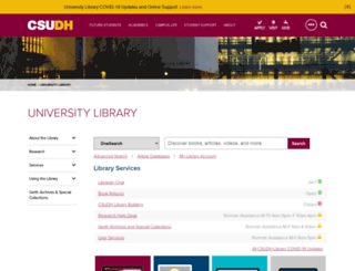 library.csudh.edu screenshot