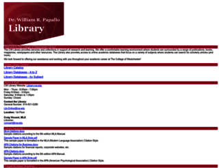 library.cw.edu screenshot