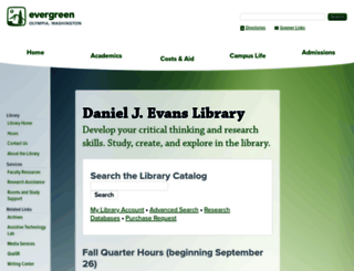 library.evergreen.edu screenshot