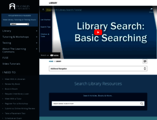 library.franklin.edu screenshot