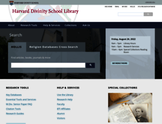 library.hds.harvard.edu screenshot