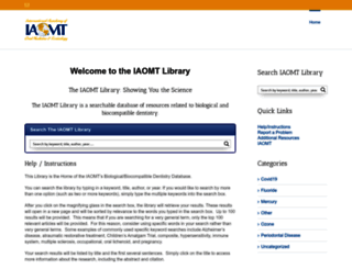 library.iaomt.org screenshot