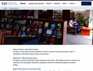 library.ias.edu screenshot