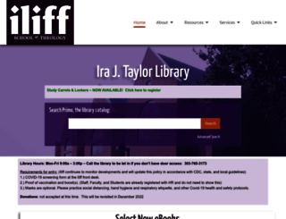 library.iliff.edu screenshot