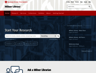 library.illinoisstate.edu screenshot