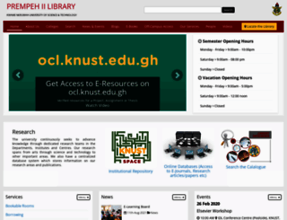 library.knust.edu.gh screenshot