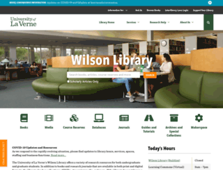 library.laverne.edu screenshot