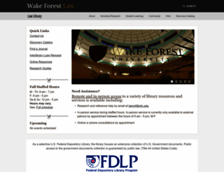 library.law.wfu.edu screenshot