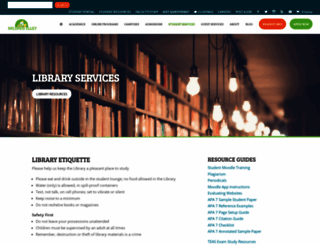 library.mildred-elley.edu screenshot