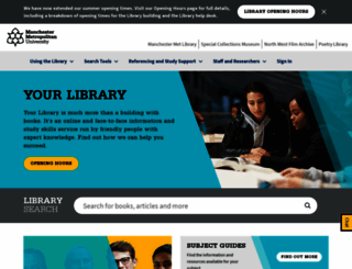 library.mmu.ac.uk screenshot