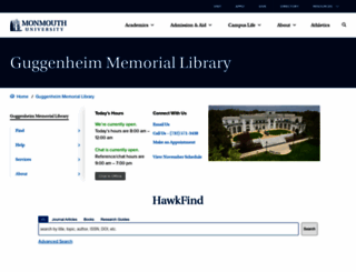 library.monmouth.edu screenshot
