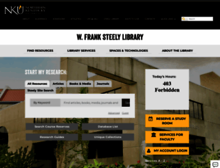 library.nku.edu screenshot
