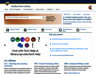 library.nps.edu screenshot