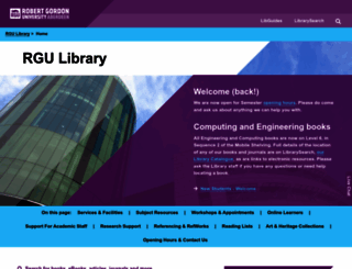 library.rgu.ac.uk screenshot