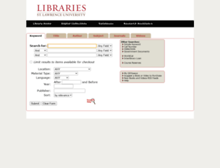 library.stlawu.edu screenshot