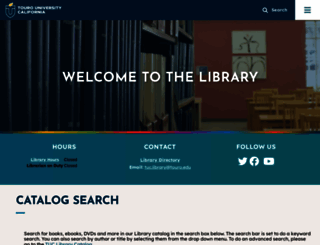 library.tu.edu screenshot