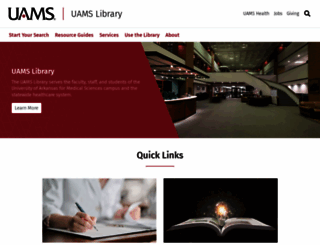 library.uams.edu screenshot