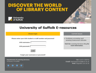library.ucs.ac.uk screenshot