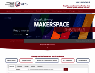 library.ufs.ac.za screenshot
