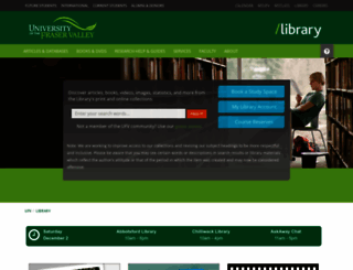 library.ufv.ca screenshot
