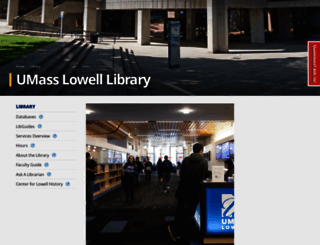 library.uml.edu screenshot