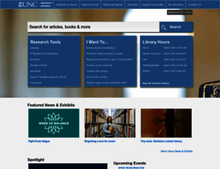 library.unc.edu screenshot